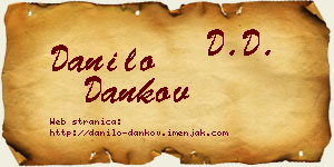 Danilo Dankov vizit kartica